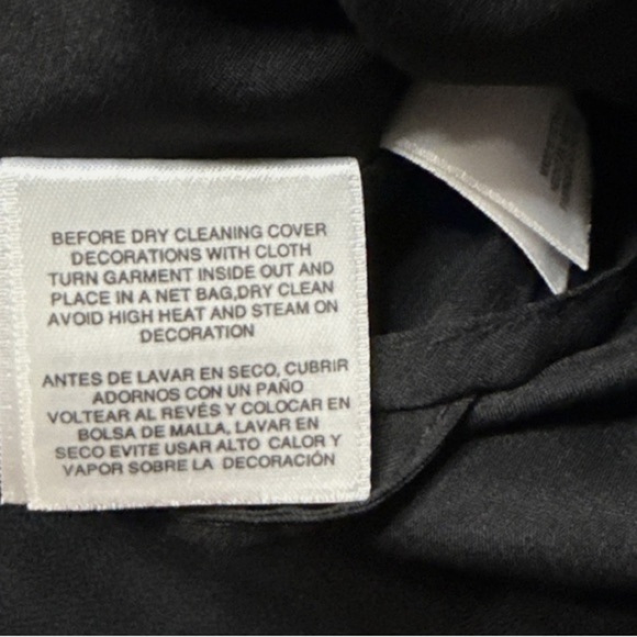 Kasper Elegant Evening Dress Classic Knee Length Sleeveless Studs 12P Black Goth - Picture 6 of 13